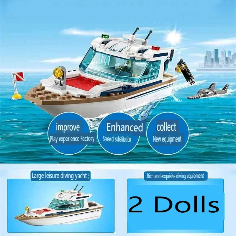Model Kit Yacht - City Series 60221 Sunshine Diving Yacht