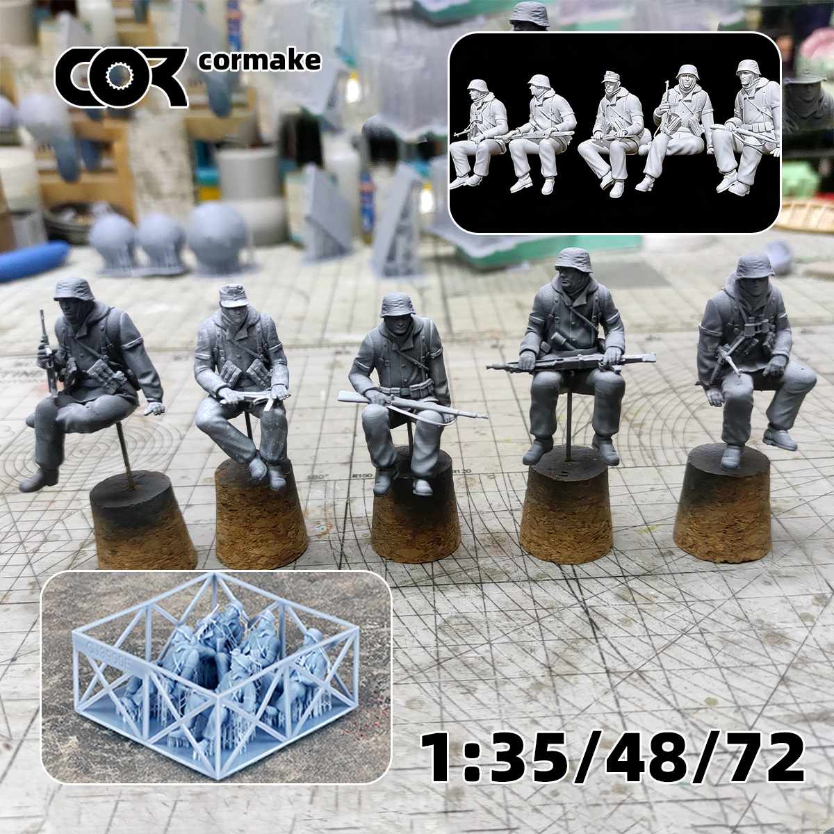 Model Kit Gunpla - Assembly 3d Resin Group of Resting