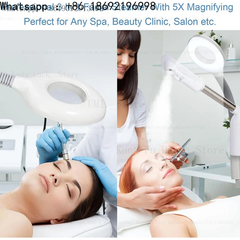 Magnifier With Light - Salon Spa nanosteamer 3-in-1 Face ionic