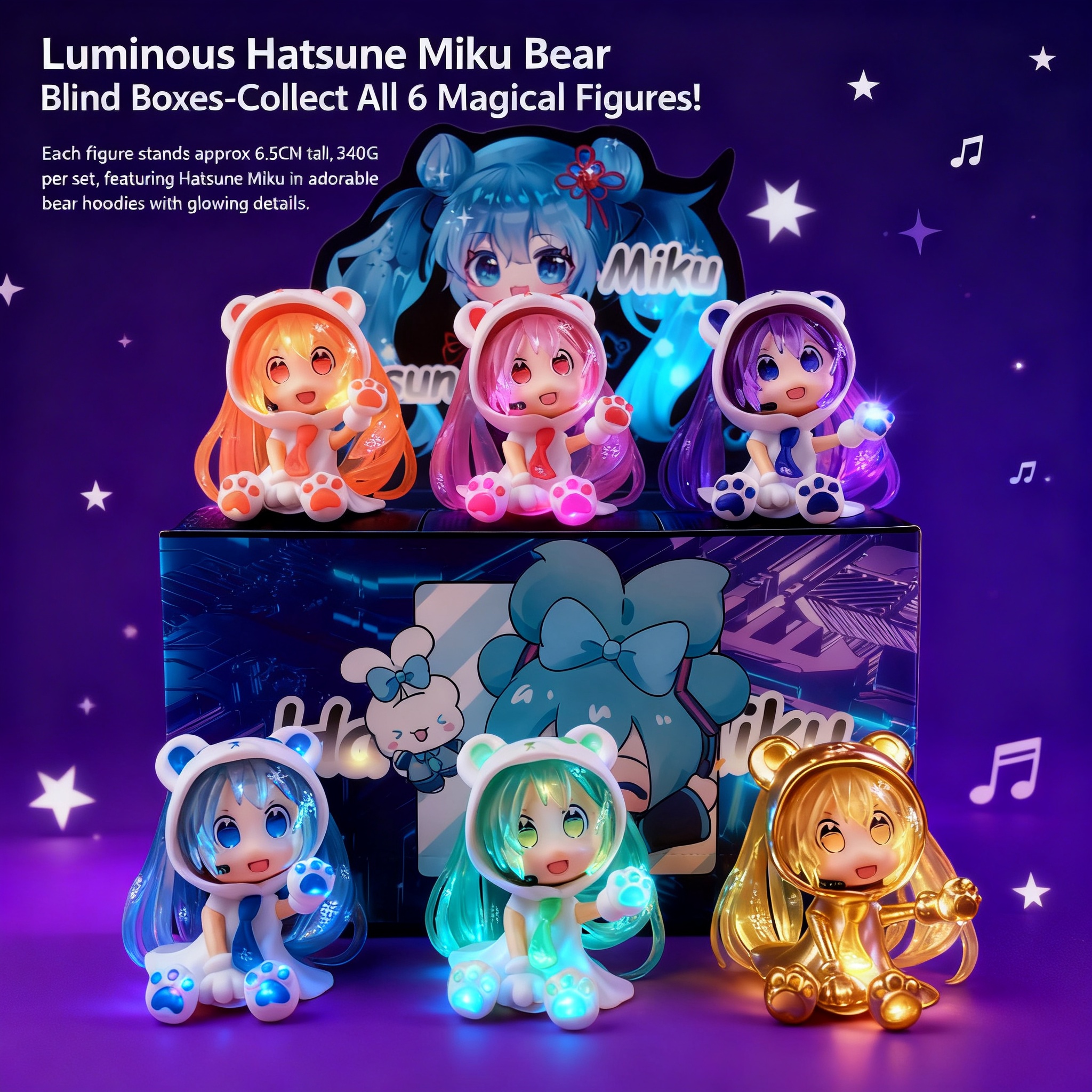 Model Kit Box - Glow in the Dark Hatsune Miku