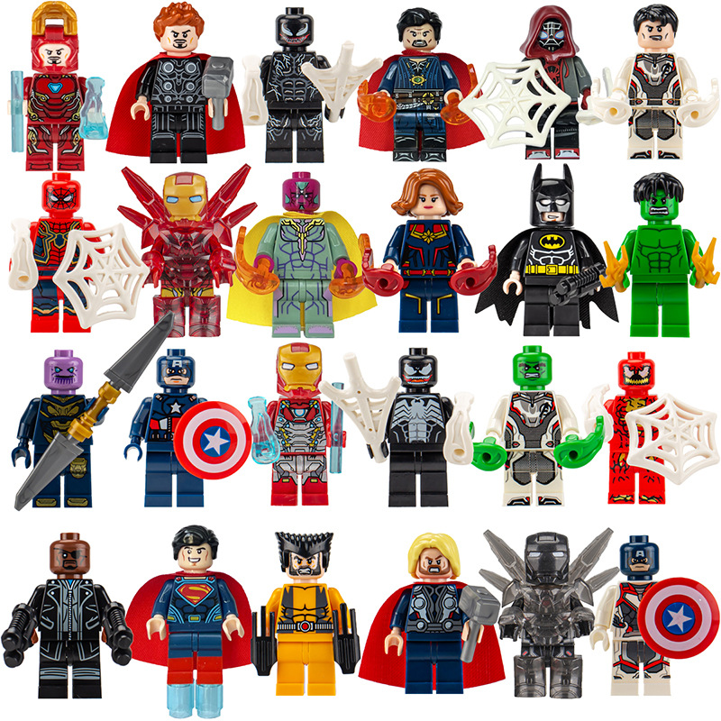 Model Kit Batman - 8-24PCS Superhero Minifigures Marvel DC Mix