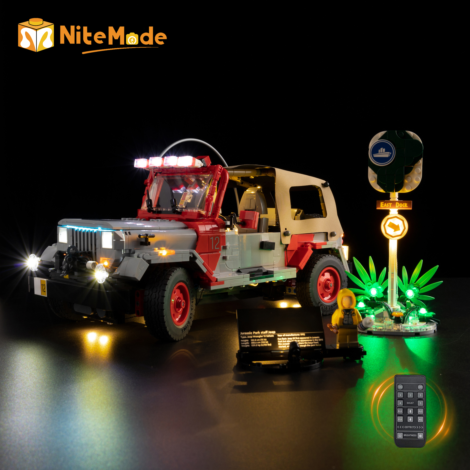 Model Kit Jurassic Park - Easylite Led Light Set Suitable for