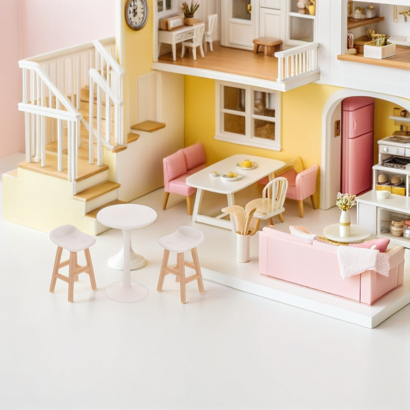 Model Kit Vintage - 1Set 1:20 Scale Miniature Furniture Accessories