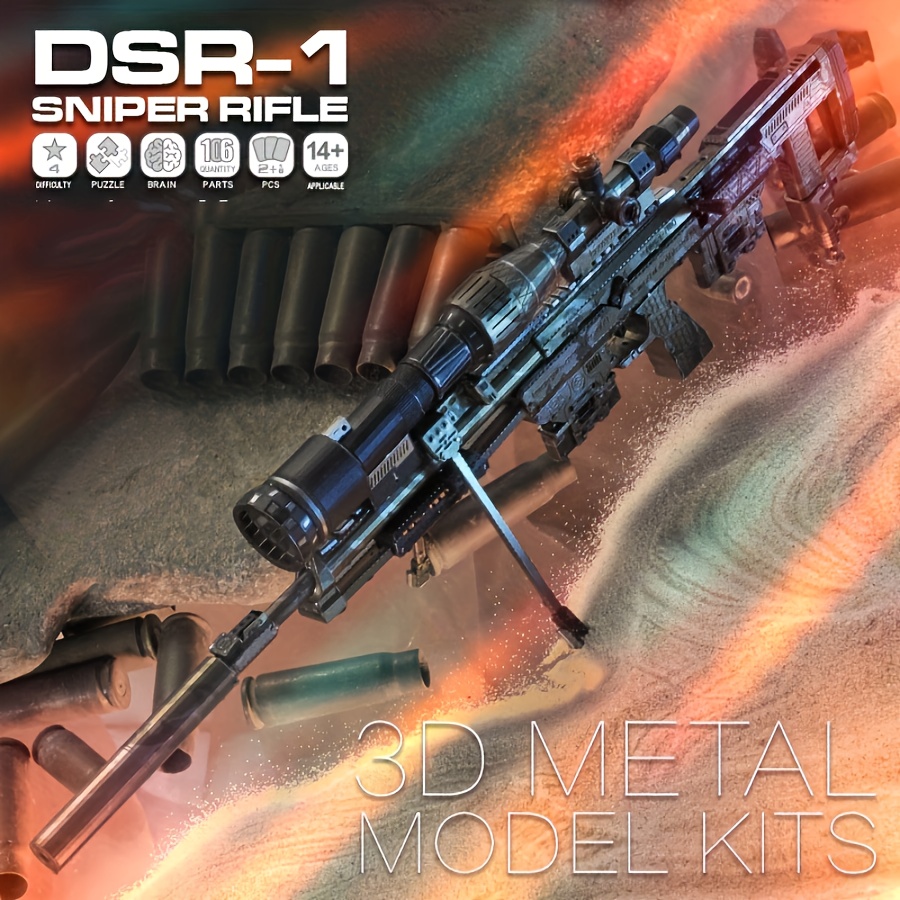 Model Kit Gunpla - 3D Metal Puzzle Gun Model DIY