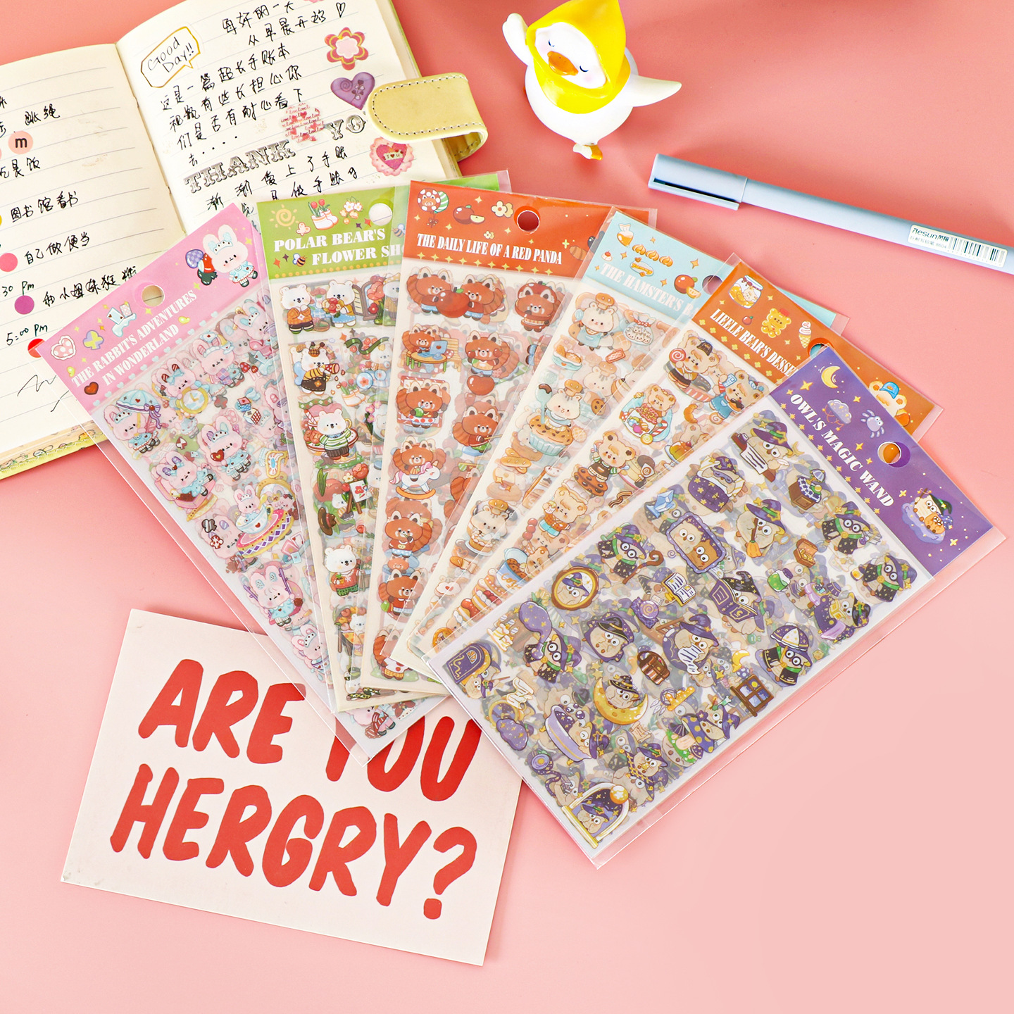 6 Sheets Kawaii Hamster Bakery - Waterslide Decal Paper ulasan dan harga