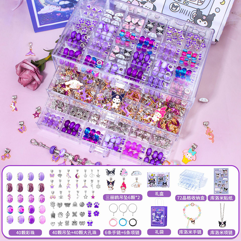 Sanrio Kuromi Beads Charm Brac - Model Kit Box ulasan dan harga