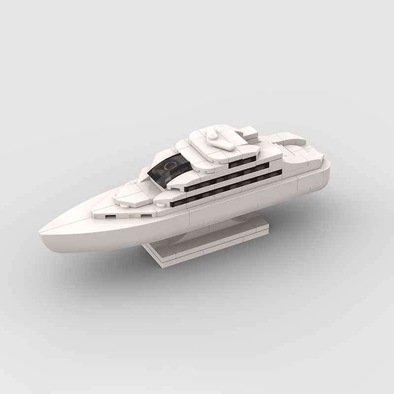 129pcs MOC Boat Micro Yacht Mo - Model Kit Yacht ulasan dan harga