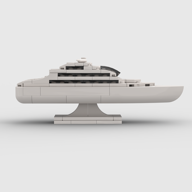 129pcs MOC Boat Micro Yacht Mo - Model Kit Yacht ulasan dan harga