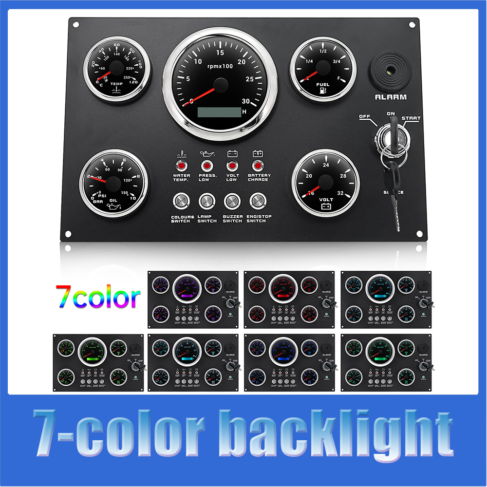 Boat Dashboard 5 Gauge Set 12v - Panel Line Marker ulasan dan harga