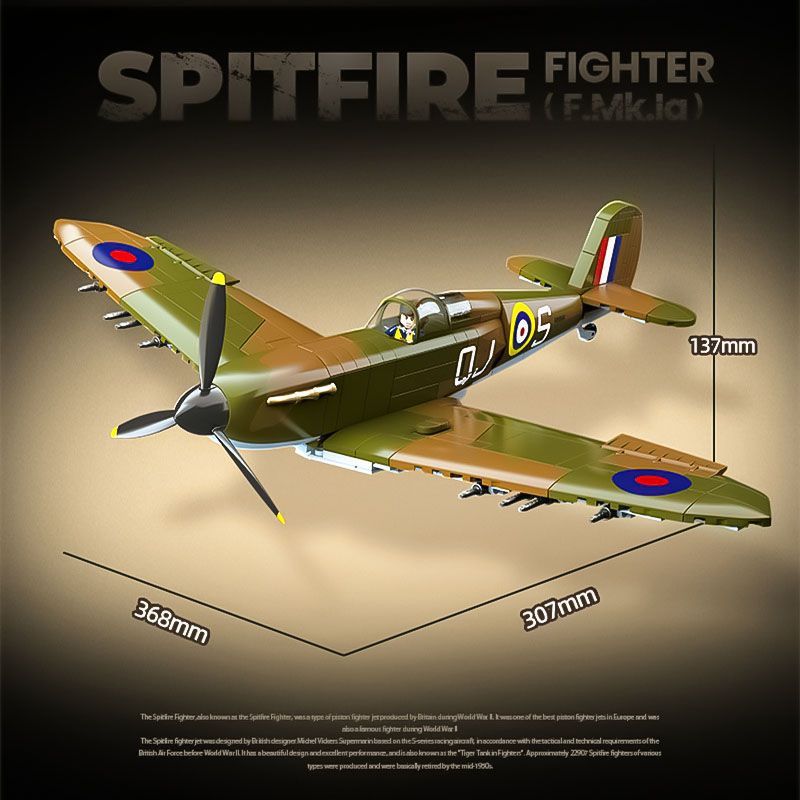Building block assembled milit - Model Kit Spitfire ulasan dan harga