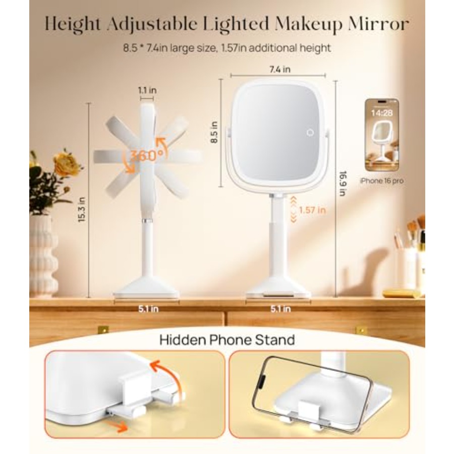 1X/10X Lighted Magnifying Mirr - Magnifier With Light ulasan dan harga