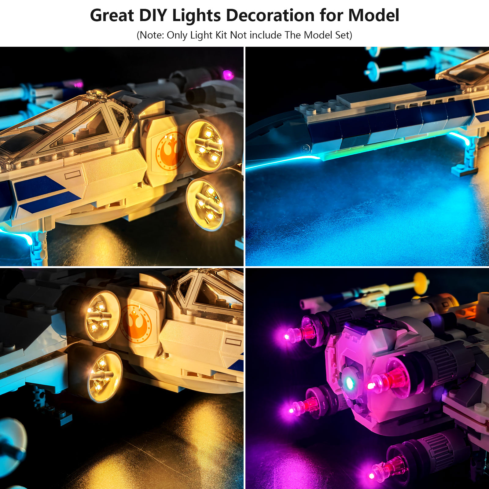 LYBMTWF LED Lighting Kit Compa - Model Kit X Wing ulasan dan harga