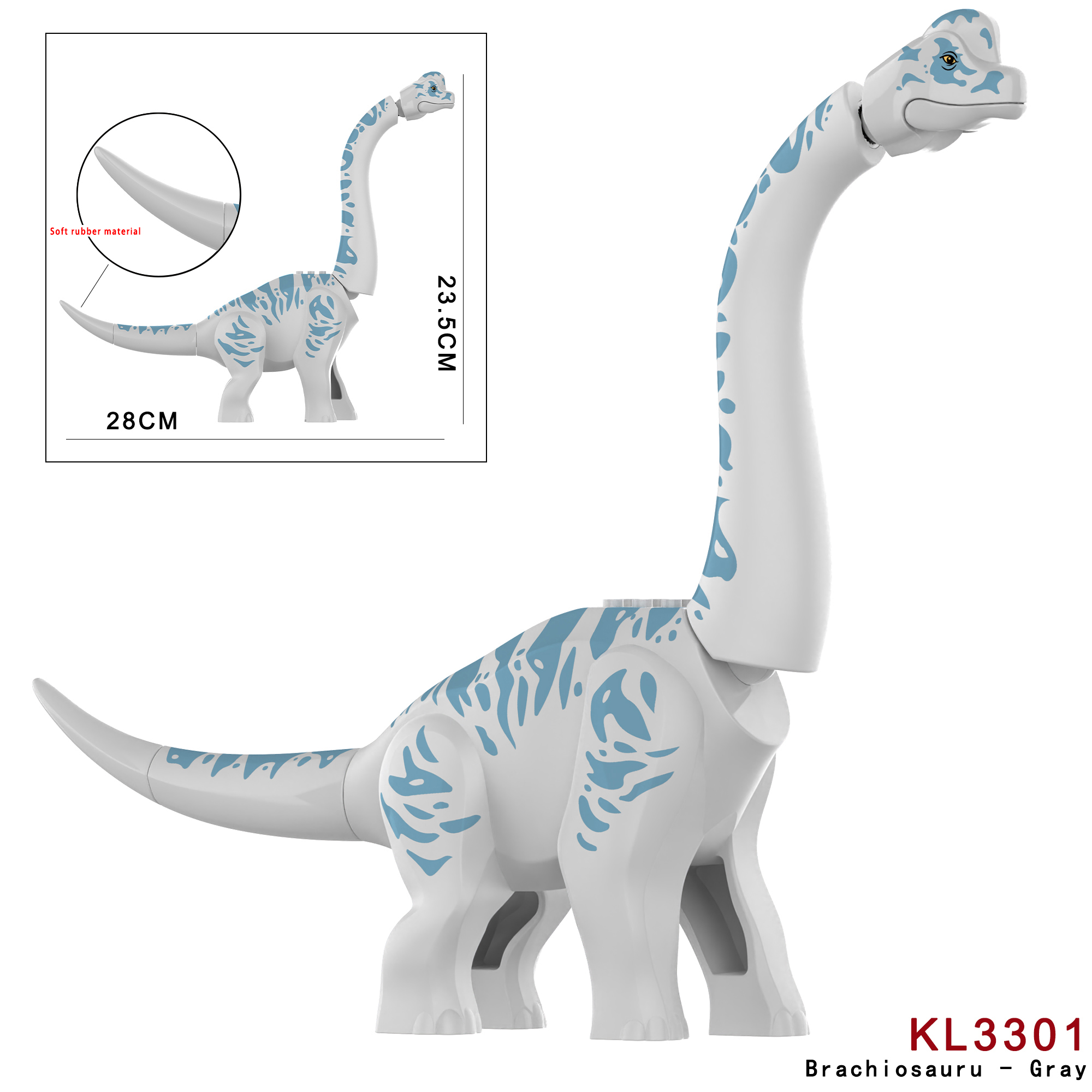 MOC Jurassic Dino Brachiosauru - Model Kit Jurassic Park ulasan dan harga