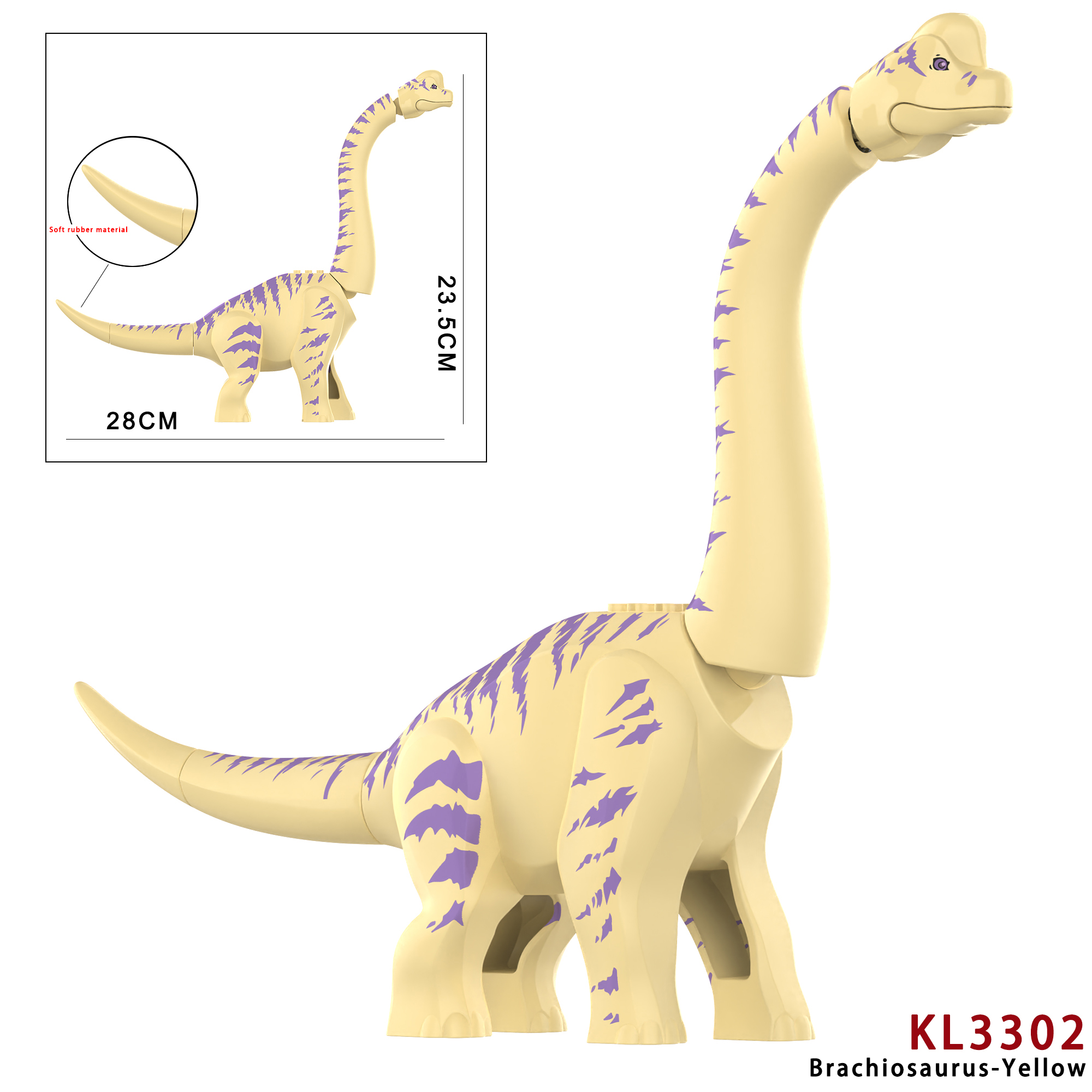 MOC Jurassic Dino Brachiosauru - Model Kit Jurassic Park ulasan dan harga