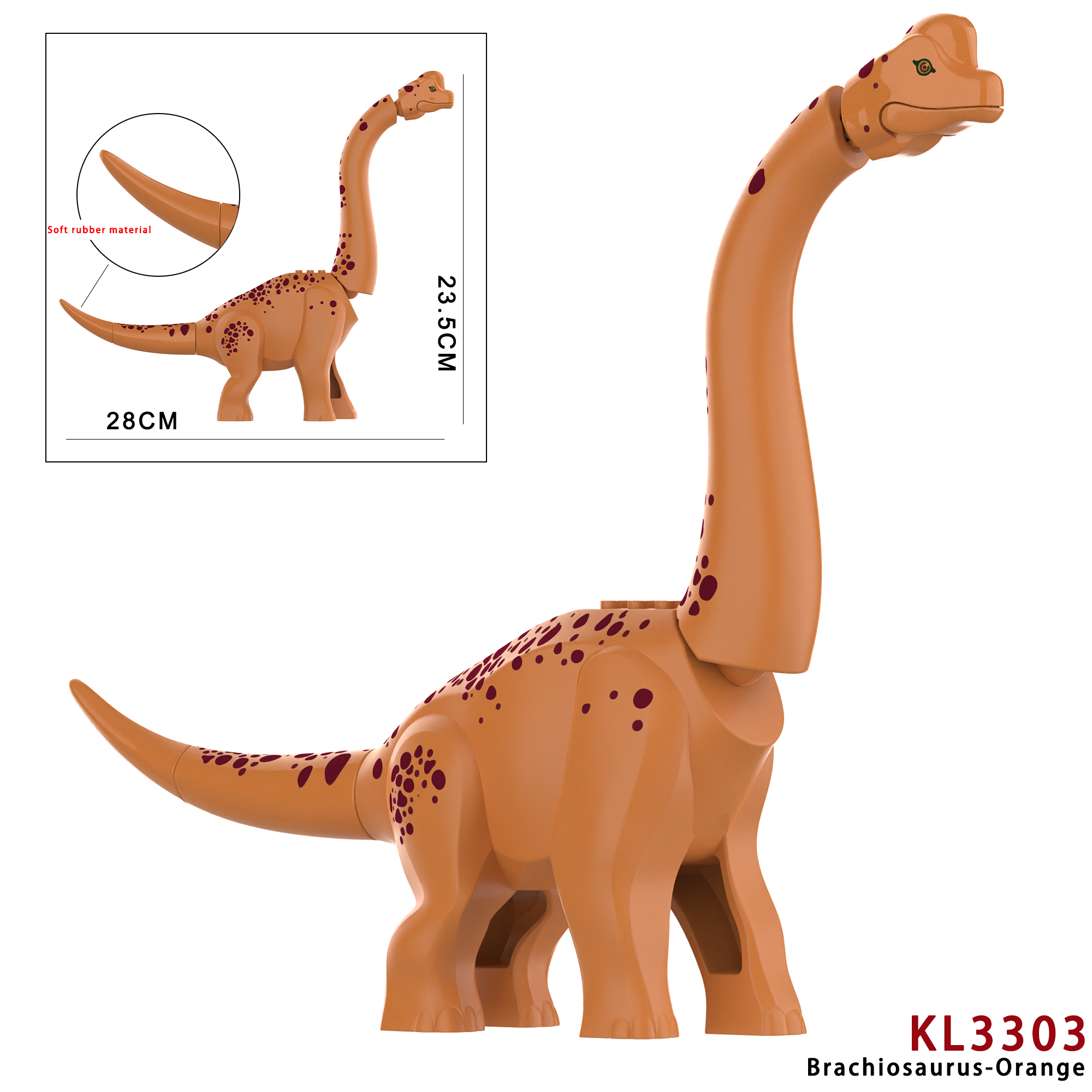 MOC Jurassic Dino Brachiosauru - Model Kit Jurassic Park ulasan dan harga