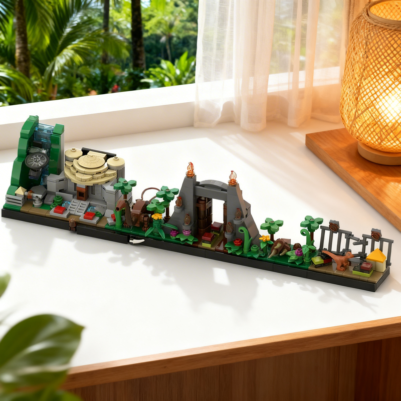 443pcs MOC Jurassic Park Skyli - Model Kit Jurassic Park ulasan dan harga