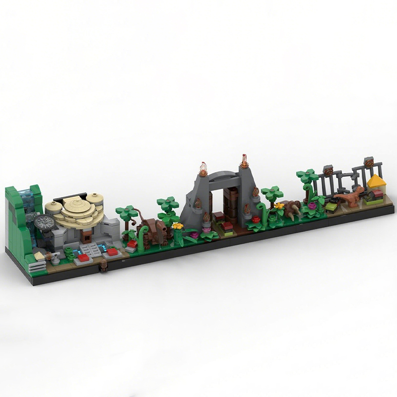 443pcs MOC Jurassic Park Skyli - Model Kit Jurassic Park ulasan dan harga
