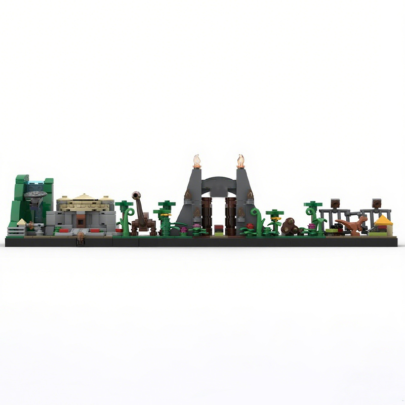 443pcs MOC Jurassic Park Skyli - Model Kit Jurassic Park ulasan dan harga