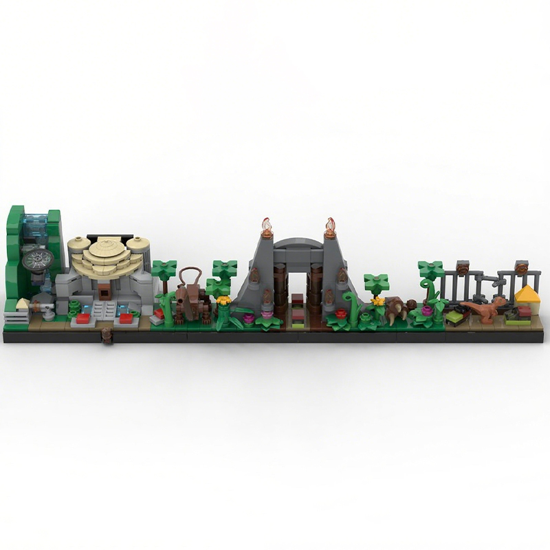 443pcs MOC Jurassic Park Skyli - Model Kit Jurassic Park ulasan dan harga