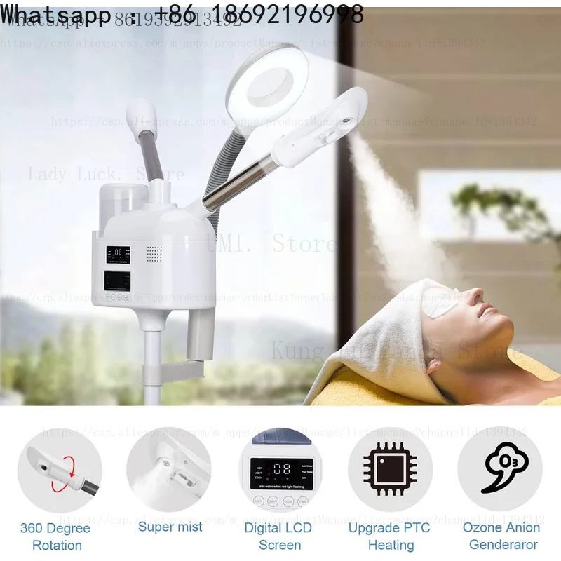 Salon Spa nanosteamer 3-in-1 F - Magnifier With Light ulasan dan harga