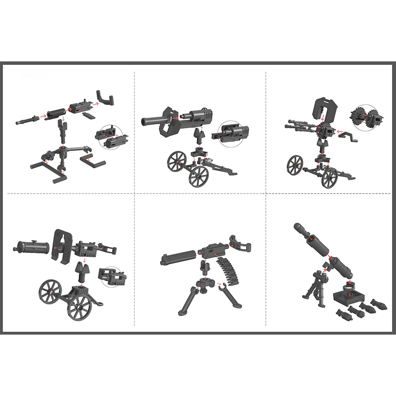 25/50/100Pcs Military Weapons  - Model Kit Gunpla ulasan dan harga