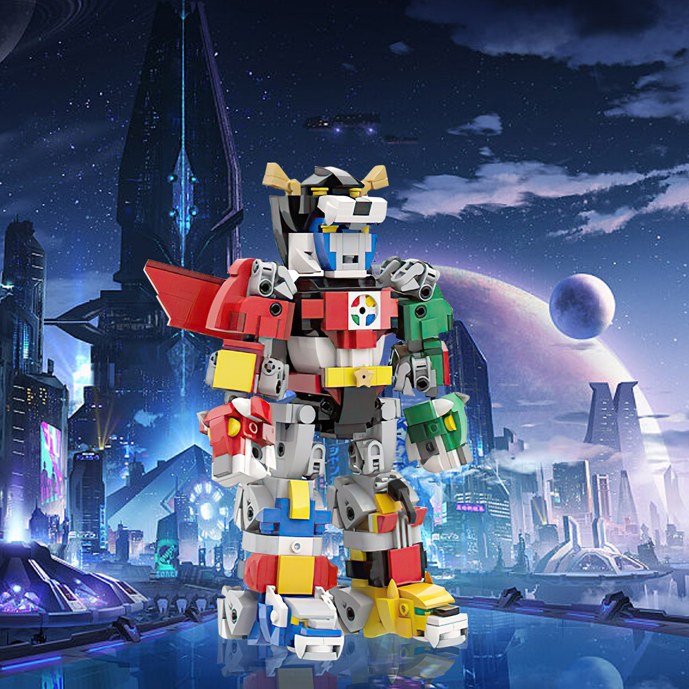 MOC Voltroned Robot Action Fig - Model Kit Voltron ulasan dan harga