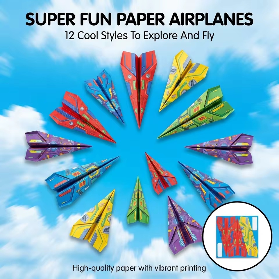 12 Models 36 Colored Papers Pa - Model Kit Airplane ulasan dan harga