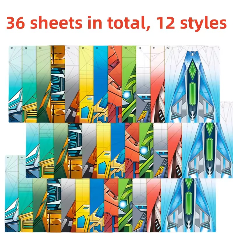 12 Models 36 Colored Papers Pa - Model Kit Airplane ulasan dan harga