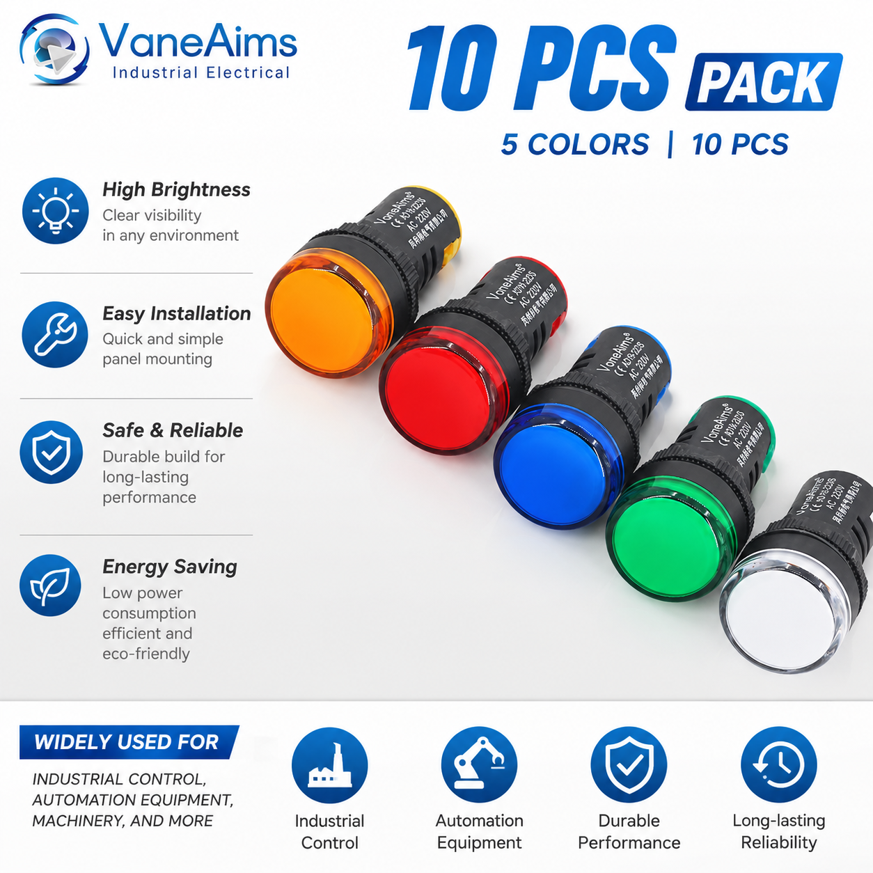 10pcs 22mm LED Indicator Light - Panel Line Marker ulasan dan harga