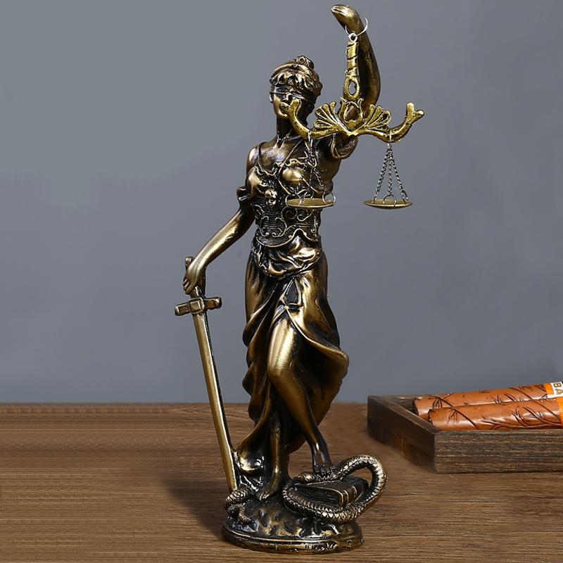 Antique Brass Lady Justice Sta - Model Kit Judge ulasan dan harga