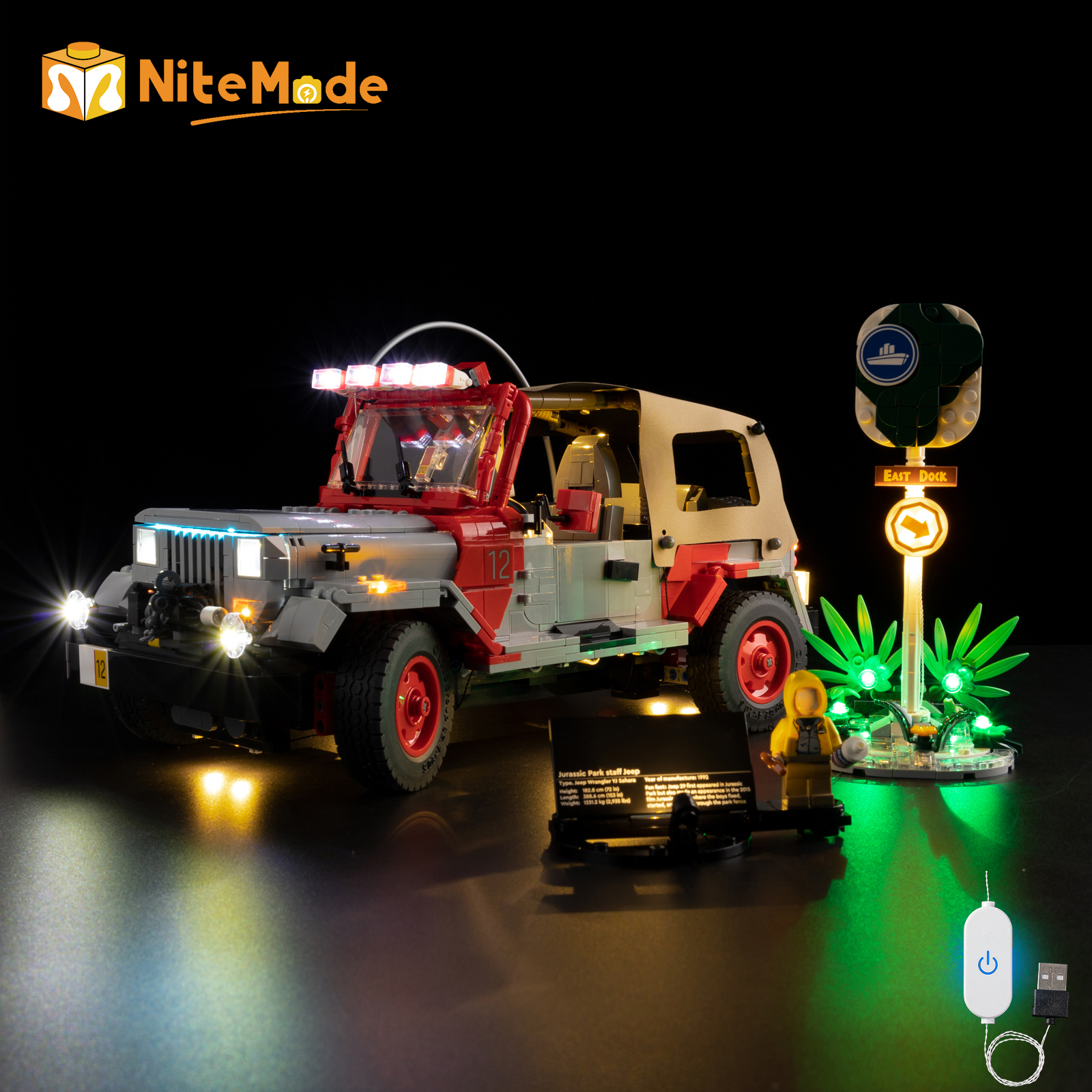 Easylite Led Light Set Suitabl - Model Kit Jurassic Park ulasan dan harga