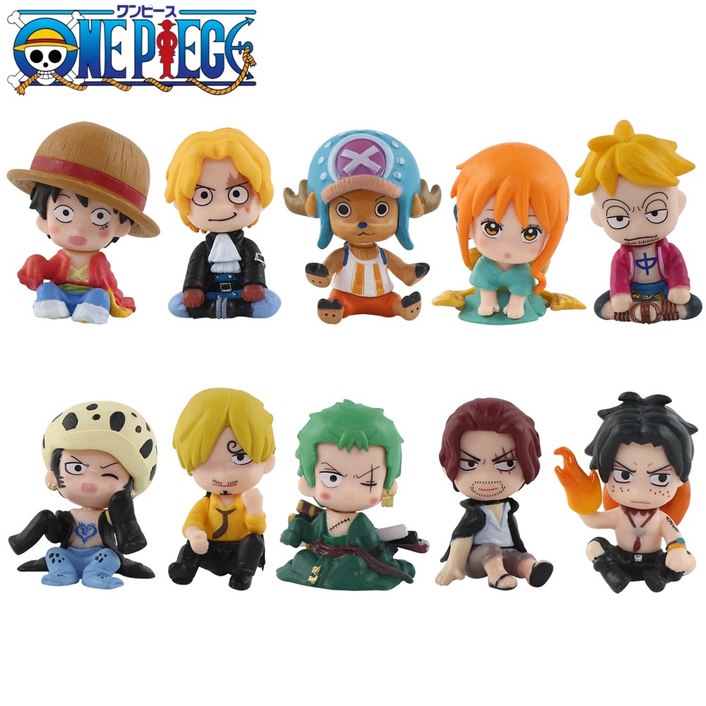 10PCS One Piece Figures Set Lu - Model Kit Judge ulasan dan harga