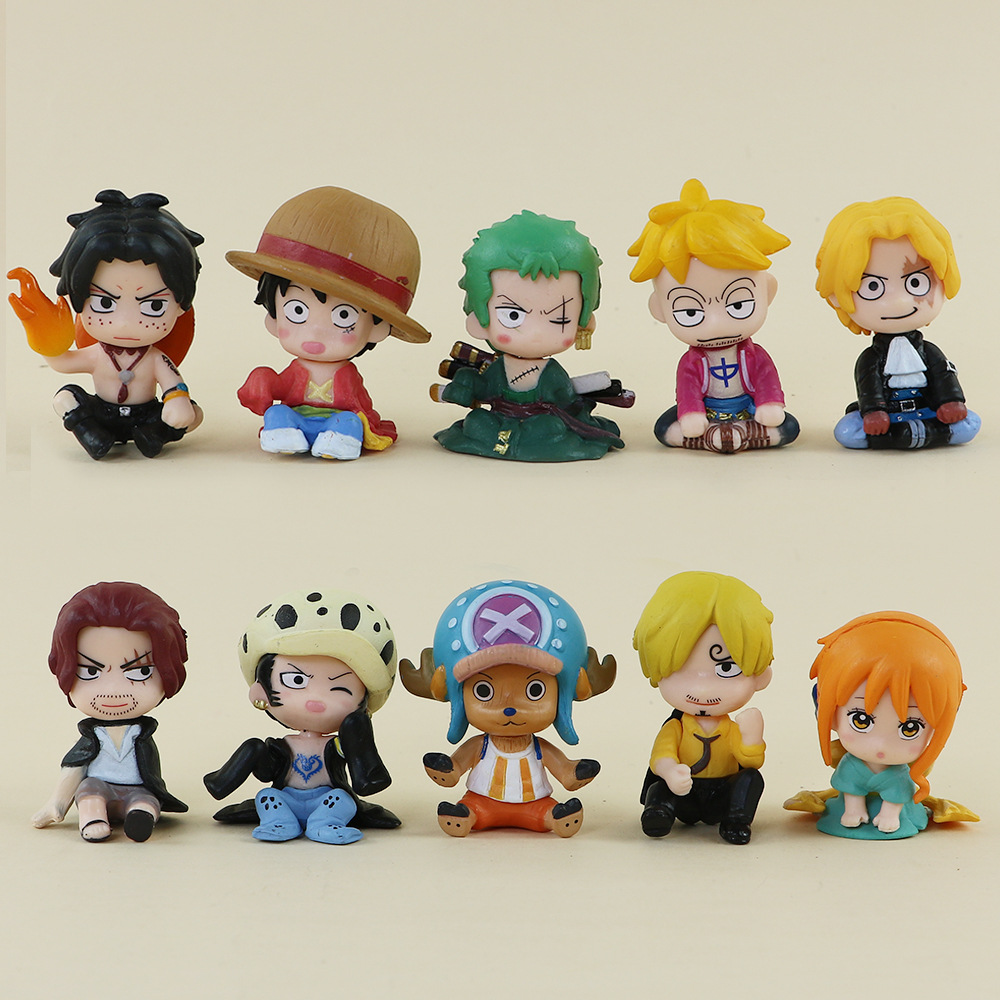 10PCS One Piece Figures Set Lu - Model Kit Judge ulasan dan harga