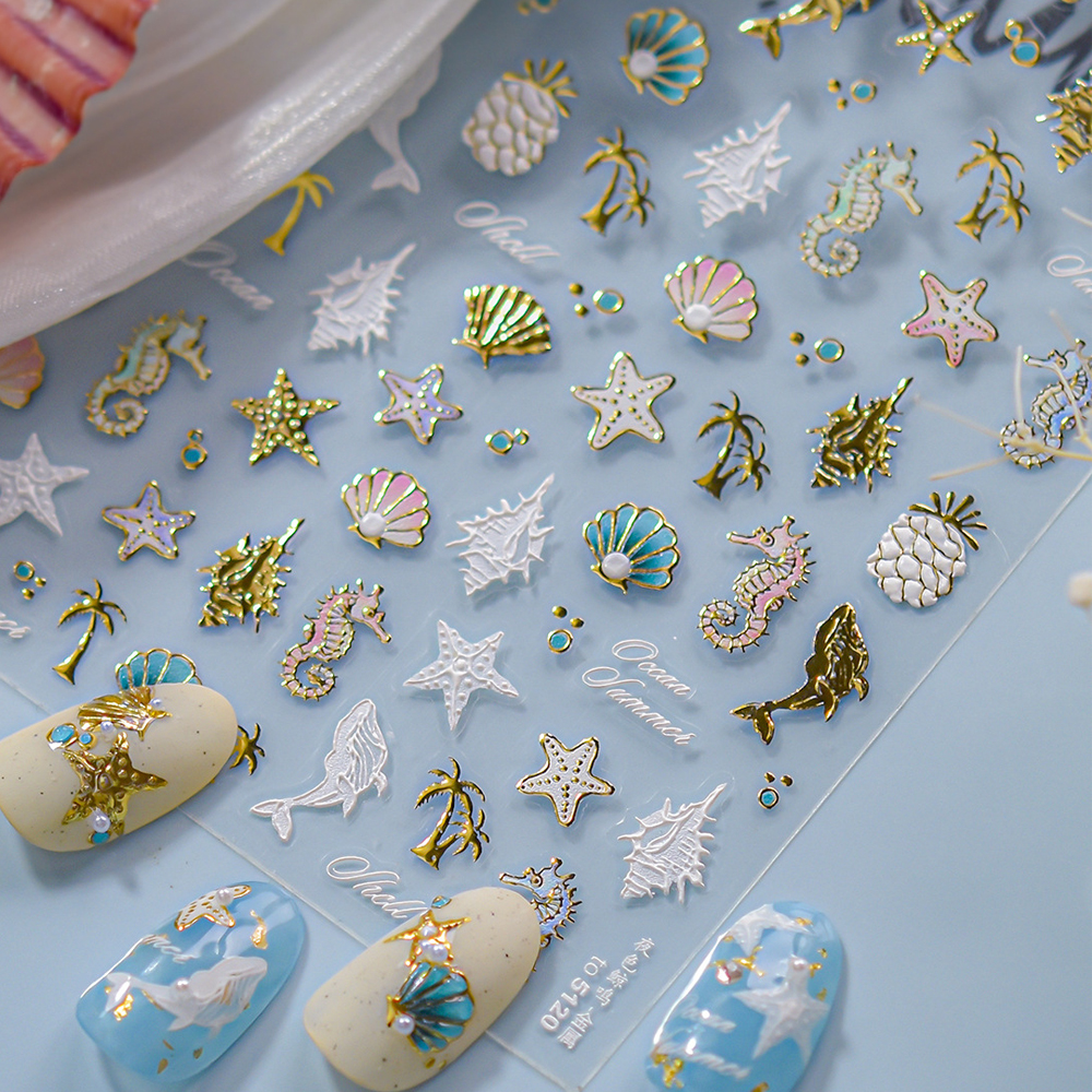 Ocean Shell Starfish Shell Con - Waterslide Decal Paper ulasan dan harga