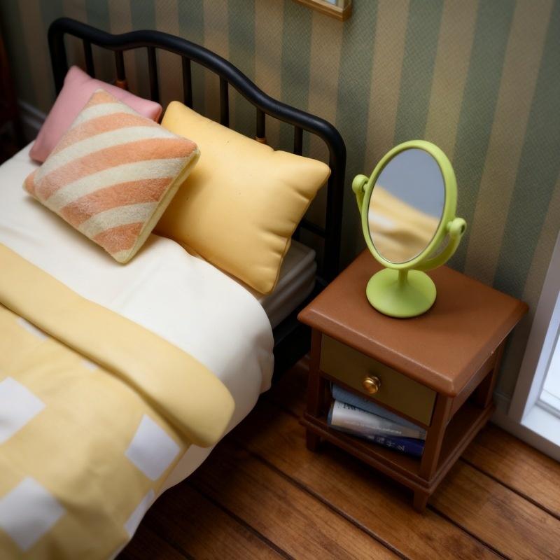 1Pcs Miniature Retro Mirror Dr - Model Kit Vintage ulasan dan harga