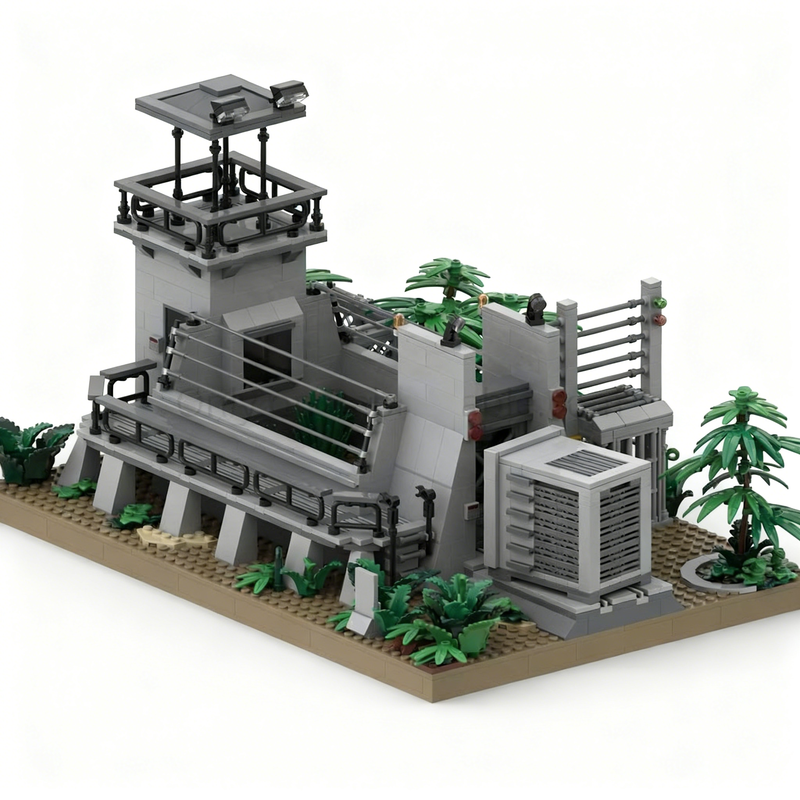 1297pcs MOC Raptor Cage Jurass - Model Kit Jurassic Park ulasan dan harga