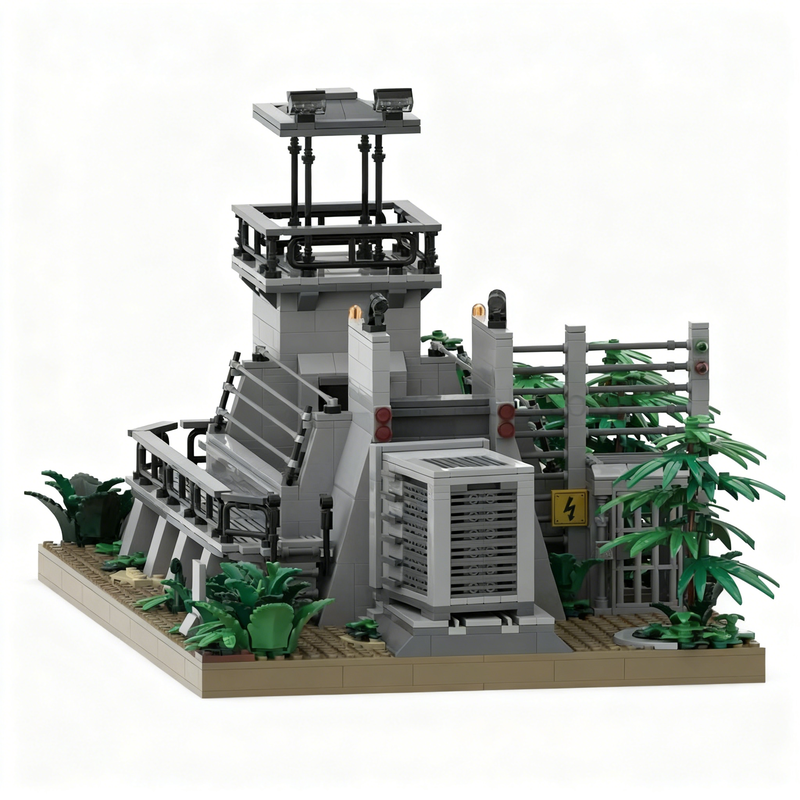 1297pcs MOC Raptor Cage Jurass - Model Kit Jurassic Park ulasan dan harga