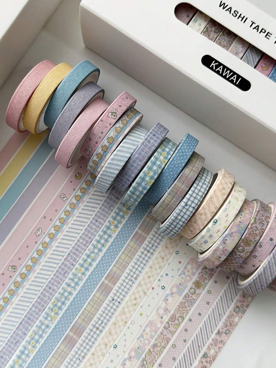 20pcs/Pack Cute Washi Tape, Th - Masking Tape Thin ulasan dan harga