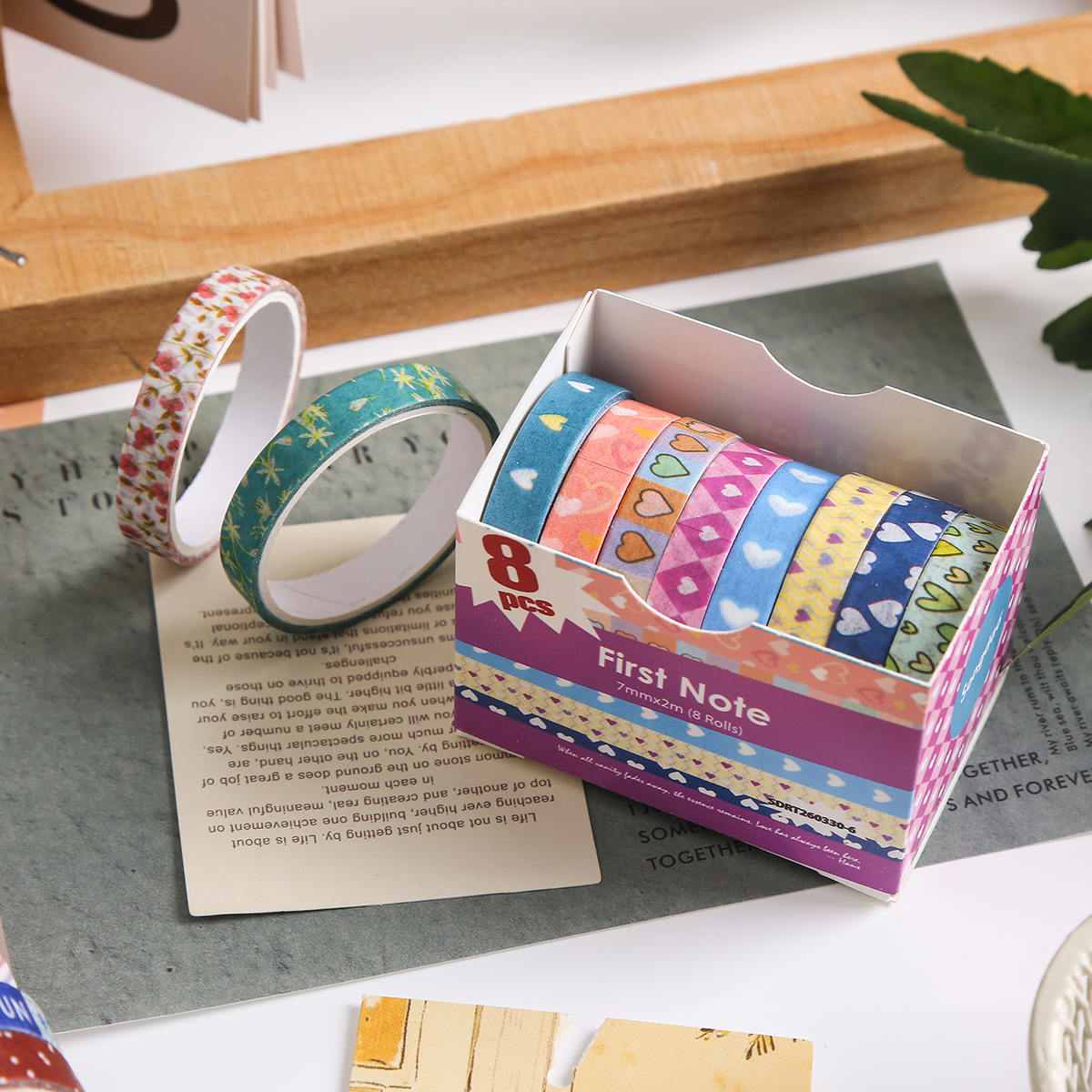 8 Rolls Colorful Washi Tape Se - Masking Tape Thin ulasan dan harga
