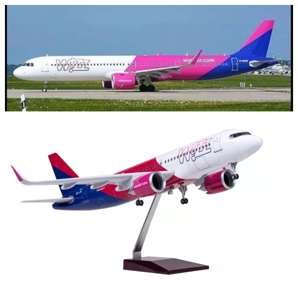 Wizzair Plane Model 47cm 1/80  - Model Kit Airplane ulasan dan harga