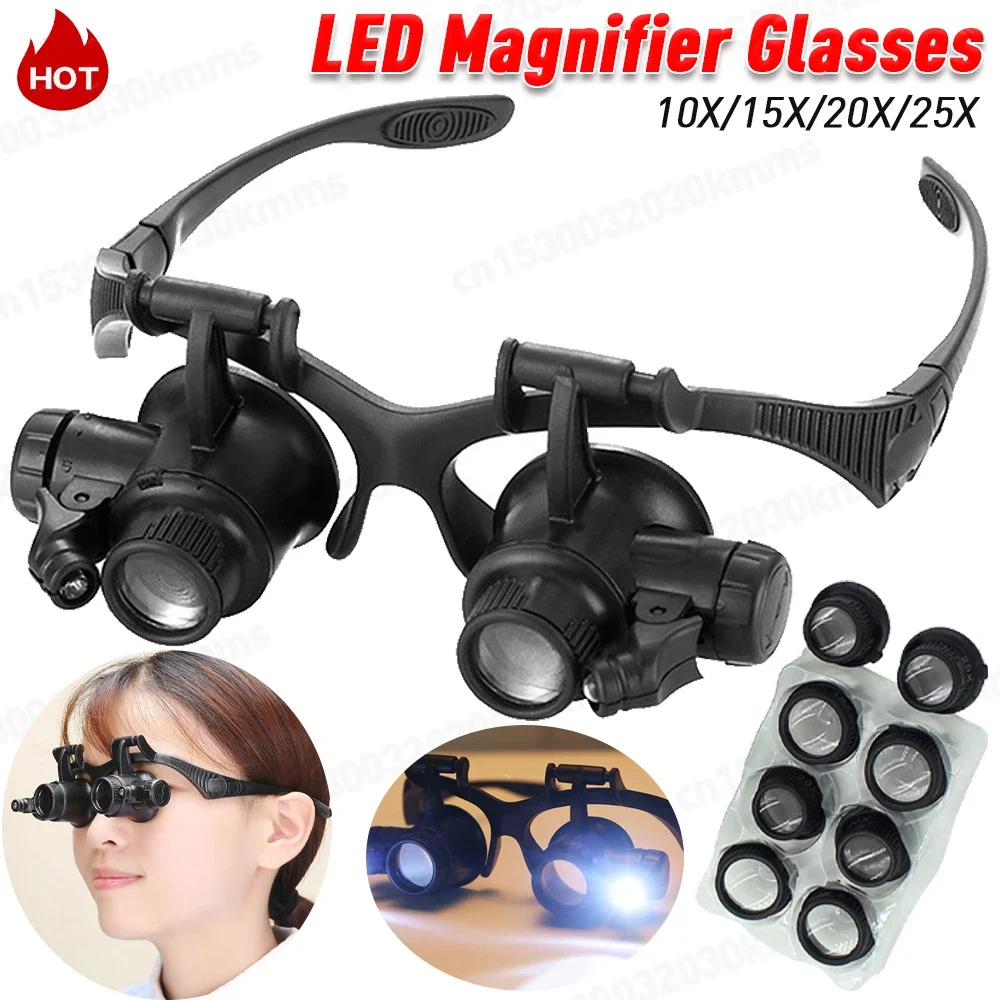 10-25X Head-Worn Magnifier wit - Magnifier With Light ulasan dan harga