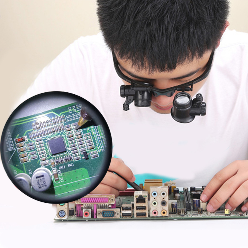 10-25X Head-Worn Magnifier wit - Magnifier With Light ulasan dan harga
