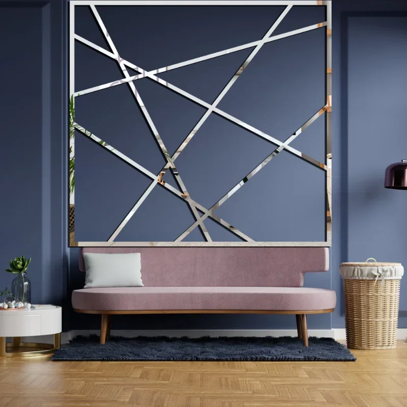 6 Colors Mirror Wall Sticker D - Panel Line Marker ulasan dan harga