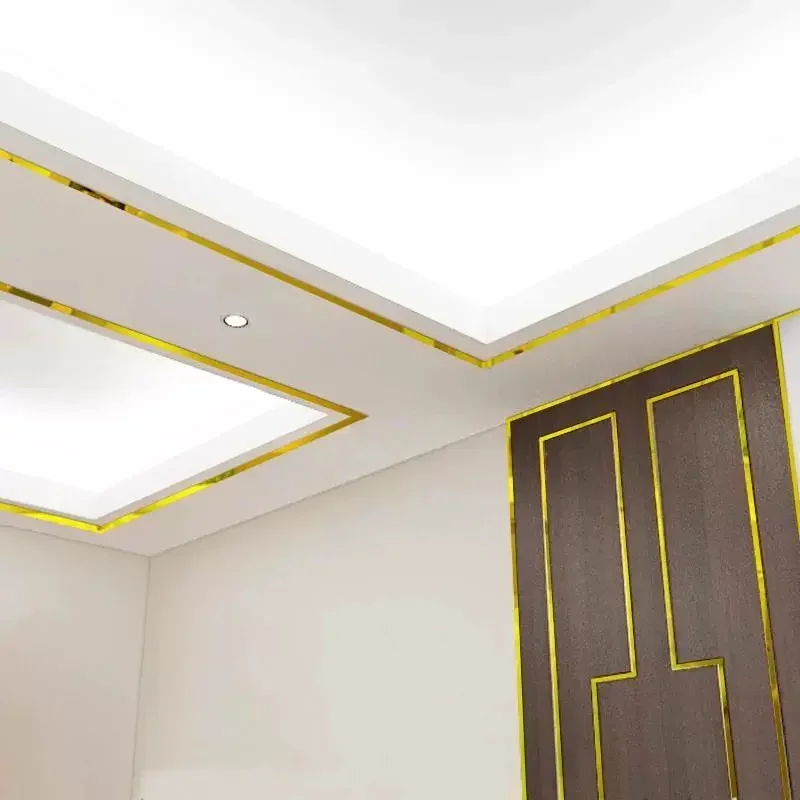 6 Colors Mirror Wall Sticker D - Panel Line Marker ulasan dan harga
