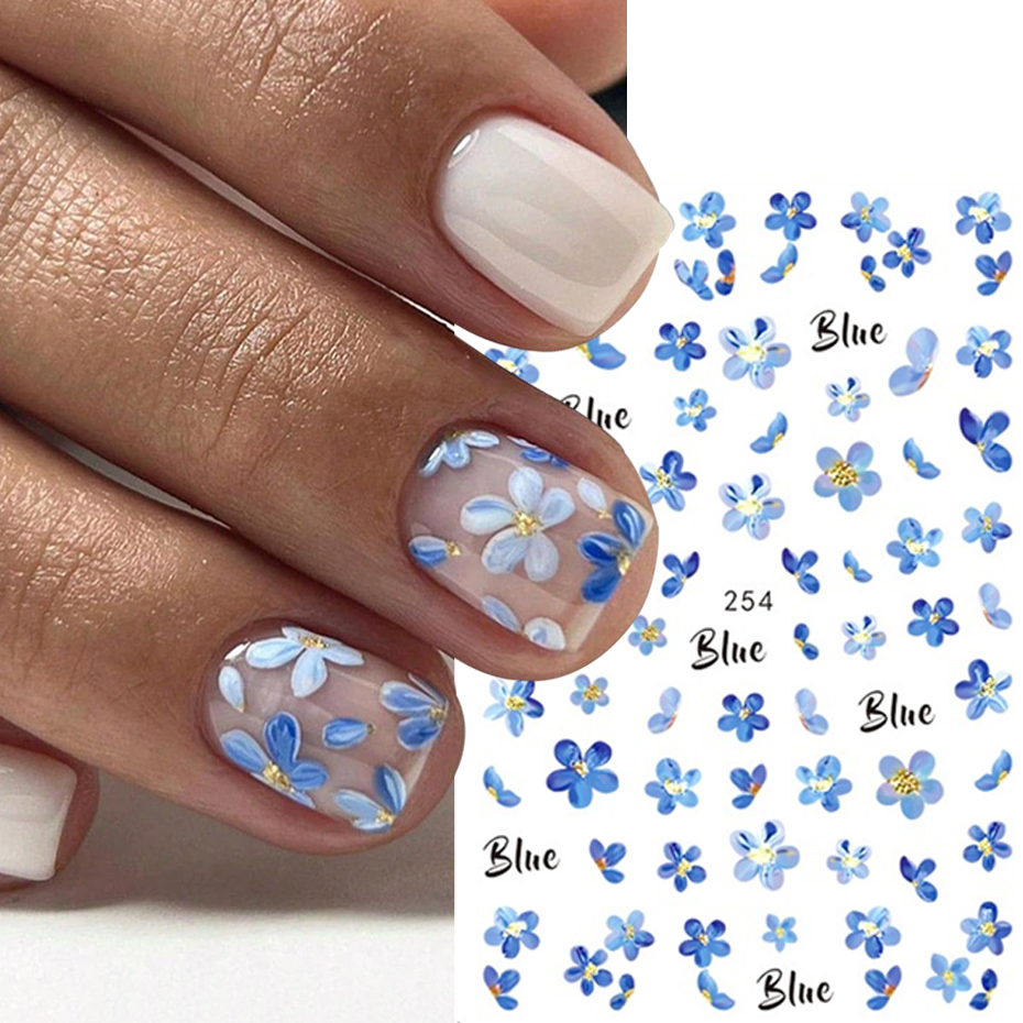 2 pcs 3D Blue Water Color Flow - Waterslide Decal Paper ulasan dan harga