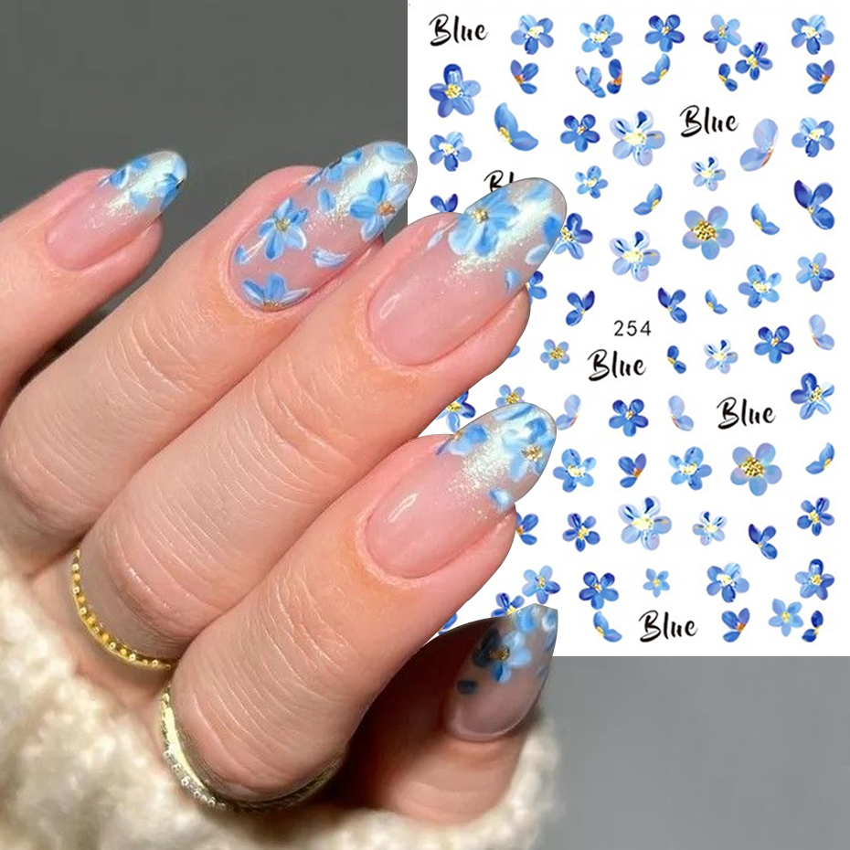 2 pcs 3D Blue Water Color Flow - Waterslide Decal Paper ulasan dan harga