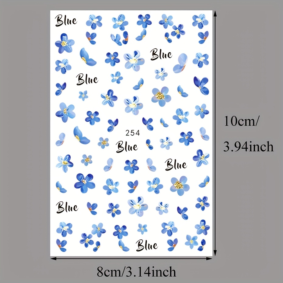 2 pcs 3D Blue Water Color Flow - Waterslide Decal Paper ulasan dan harga