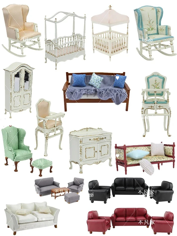 Miniature Dollhouse Furniture  - Model Kit Vintage ulasan dan harga