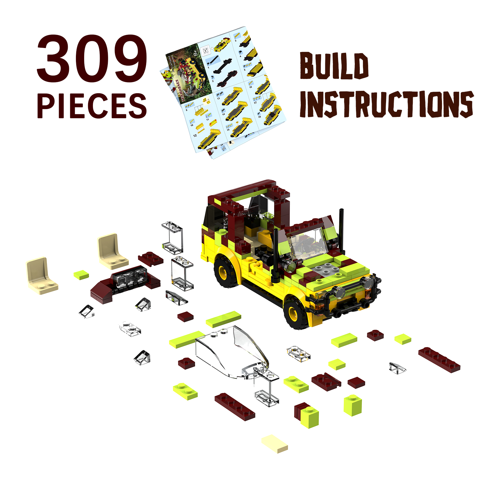 Jurassic Tour Vehicle Building - Model Kit Jurassic Park ulasan dan harga